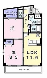 Casa&Michiroom宮島口西 2LDKの間取図画像