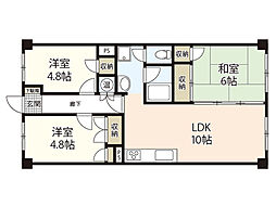 ハイツ翠苑 3LDKの間取図画像