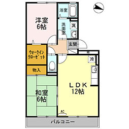 ラフィネ安芸弐番館 2LDKの間取図画像