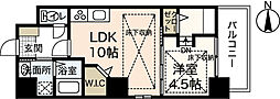 マルベニ段原南 6階1LDKの間取り