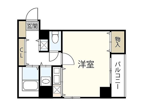 ゴールドパブリック ｜広島県広島市中区十日市町2丁目(賃貸マンション1R・5階・32.85㎡)の写真 その2