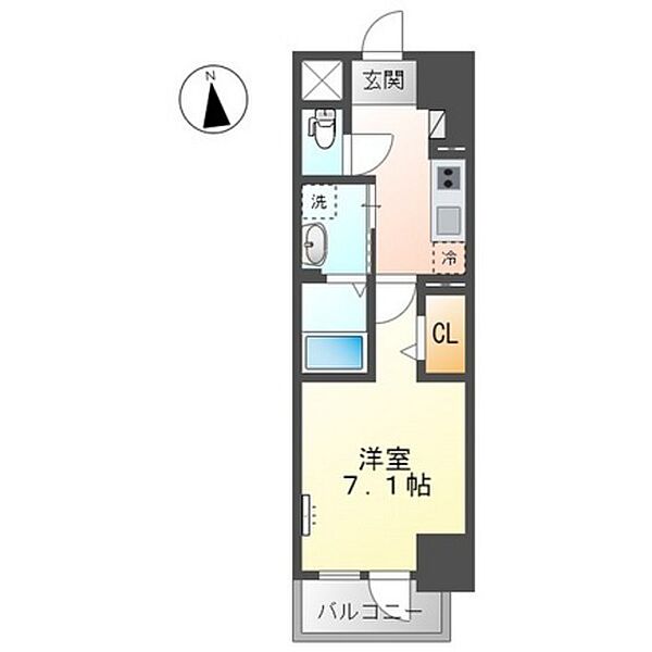 広島県広島市西区中広町1丁目(賃貸マンション1K・10階・26.45㎡)の写真 その2