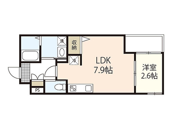 月光西川口町壱番館 ｜広島県広島市中区西川口町(賃貸アパート1DK・1階・27.63㎡)の写真 その2