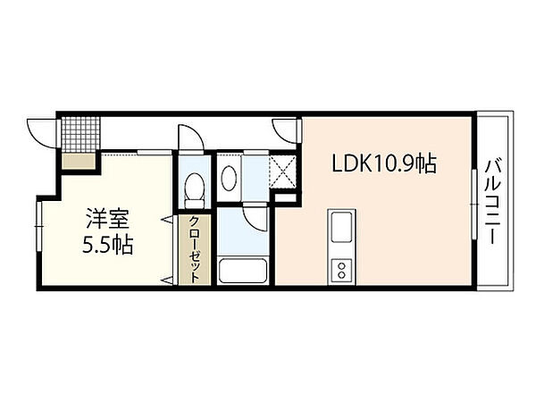 プランソレイユ石井城 ｜広島県安芸郡府中町石井城2丁目(賃貸アパート1LDK・3階・41.98㎡)の写真 その2