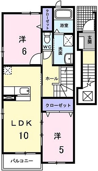 ガーデンハウスモダン ｜広島県廿日市市林が原1丁目(賃貸アパート2LDK・2階・54.67㎡)の写真 その2