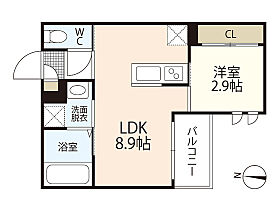 広島県広島市西区草津東3丁目（賃貸アパート1LDK・1階・28.65㎡） その2