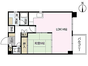 ベルソーレ松本  ｜ 広島県広島市中区十日市町1丁目（賃貸マンション1LDK・2階・55.84㎡） その2