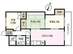 プリンスビル 205 ｜ 広島県広島市東区牛田中1丁目（賃貸マンション3LDK・2階・67.11㎡） その2