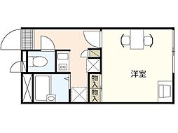 レオパレスグリーンビュー 1Kの間取図画像