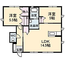 EAST　GARDEN  ｜ 広島県広島市東区牛田東3丁目（賃貸アパート2LDK・1階・57.83㎡） その2