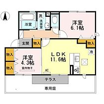 広島県安芸郡坂町坂西2丁目（賃貸アパート2LDK・1階・54.03㎡） その2