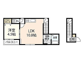 ハピネス矢賀  ｜ 広島県広島市東区矢賀新町2丁目（賃貸アパート1LDK・2階・40.57㎡） その2