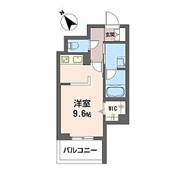 JR山陽本線 広島駅 徒歩17分の賃貸マンション 3階ワンルームの間取り