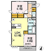 モンロワール  ｜ 広島県安芸郡府中町山田1丁目（賃貸アパート2LDK・2階・55.33㎡） その2