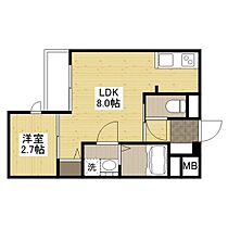 広島県広島市西区南観音4丁目（賃貸マンション1LDK・2階・27.11㎡） その2