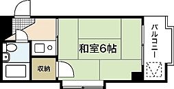 エスタス庚午南 1Kの間取図画像