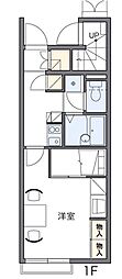 レオパレス地御前 1Kの間取図画像