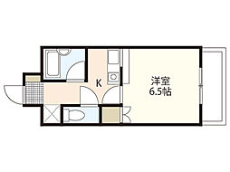 スカイNフルタ 1Kの間取図画像