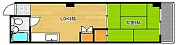 WASHU三篠北町ビル 1DKの間取図画像