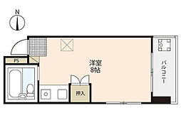マスノコーポ ワンルームの間取図画像