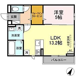 D-room中野 1LDKの間取図画像