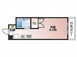 クレスト曽根 ワンルームの間取図画像