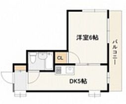 Amenity西原 ワンルームの間取図画像