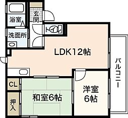 メゾン・クローバー 2LDKの間取図画像