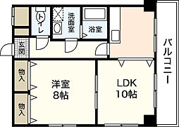 上幟こにしビル 1LDKの間取図画像