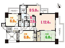 ダイアパレス中須 3LDKの間取図画像
