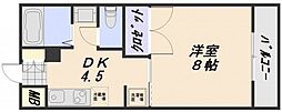 レジデンス東雲ビル 1Kの間取図画像