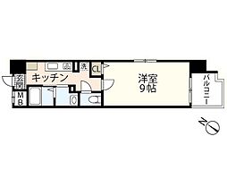 第17友建ビル 1Kの間取図画像