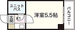 メゾン南竹屋 1Kの間取図画像