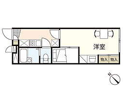 レオパレスAvantgarde 1Kの間取図画像