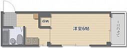 沖ビル 1Kの間取図画像