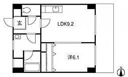 GrandPalais府中 1LDKの間取図画像
