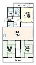 K・B・M井口台 3LDKの間取図画像