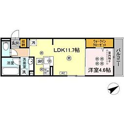 TAMURA西川口 1LDKの間取図画像