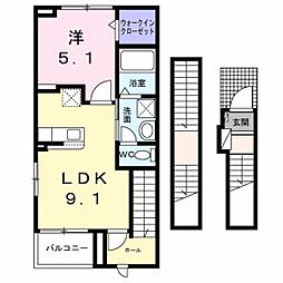 セレニテ C 1LDKの間取図画像