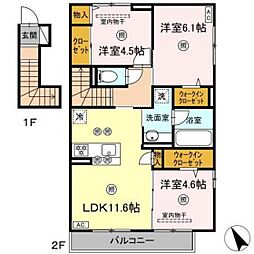MIYABIN 3LDKの間取図画像