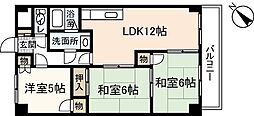 ビラバロンII 3階3LDKの間取り