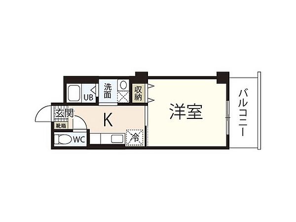 山田オフィスビル 0404｜広島県広島市西区横川町1丁目(賃貸マンション1K・4階・31.00㎡)の写真 その2