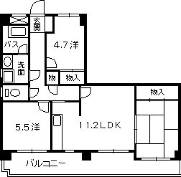 広島県広島市西区古江東町(賃貸マンション3LDK・4階・61.34㎡)の写真 その2