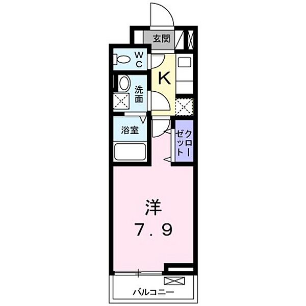 広島県廿日市市串戸2丁目(賃貸アパート1K・3階・26.15㎡)の写真 その2