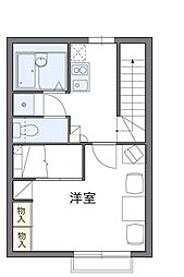 レオパレスヴィラアンソレイユ 1Kの間取図画像