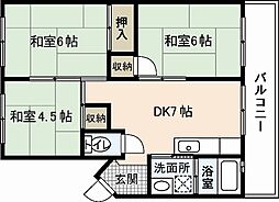 城元マンション 3DKの間取図画像