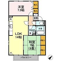 ハイライズ松本　B棟  ｜ 広島県広島市安佐南区川内6丁目（賃貸アパート2LDK・2階・64.13㎡） その2