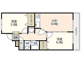 広島県広島市西区高須1丁目（賃貸マンション2LDK・4階・48.66㎡） その2