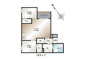 広島県広島市南区堀越3丁目（賃貸アパート2LDK・2階・40.89㎡） その2