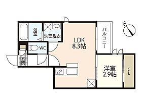 広島県広島市安佐南区祇園3丁目（賃貸アパート1LDK・1階・28.48㎡） その2